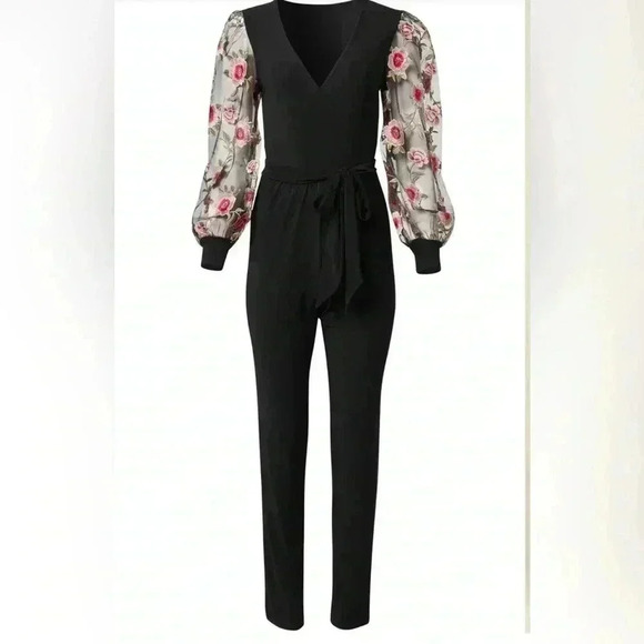 Embroidered Sleeve Jumpsuit - Picture 11 of 16